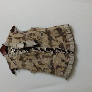 NWOT Women's Pamela McCoy Ruffled Leather Vest